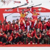 Un nouveau doublé fêté par la délégation suisse à Crans-Montana